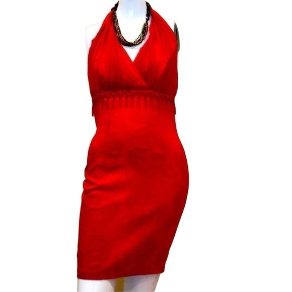 Vintage Red Dress by Dollar Sz.S - Picture 1 of 3